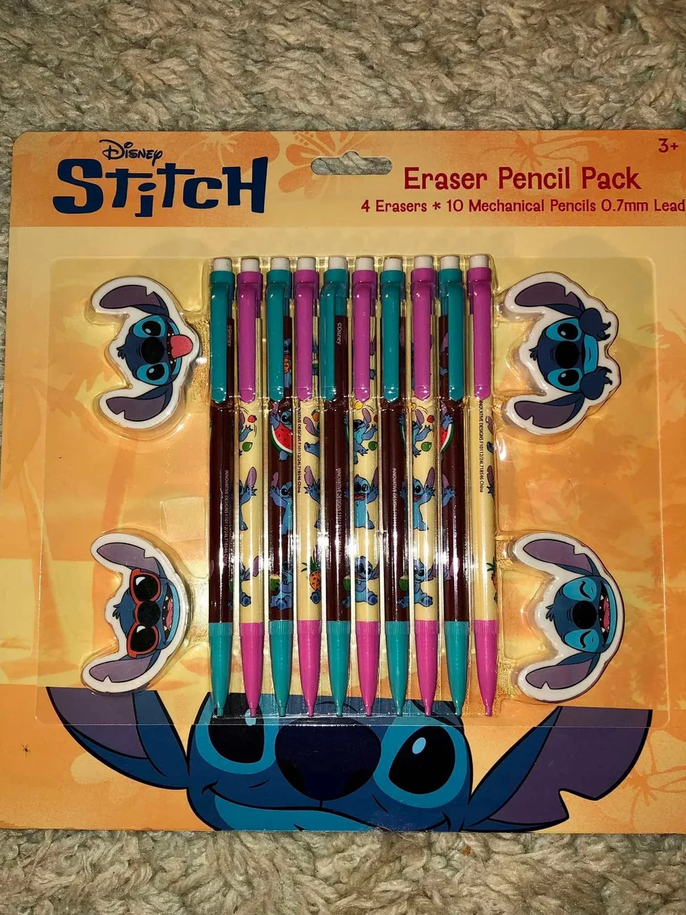 Disney Stitch Eraser Pencil Pack